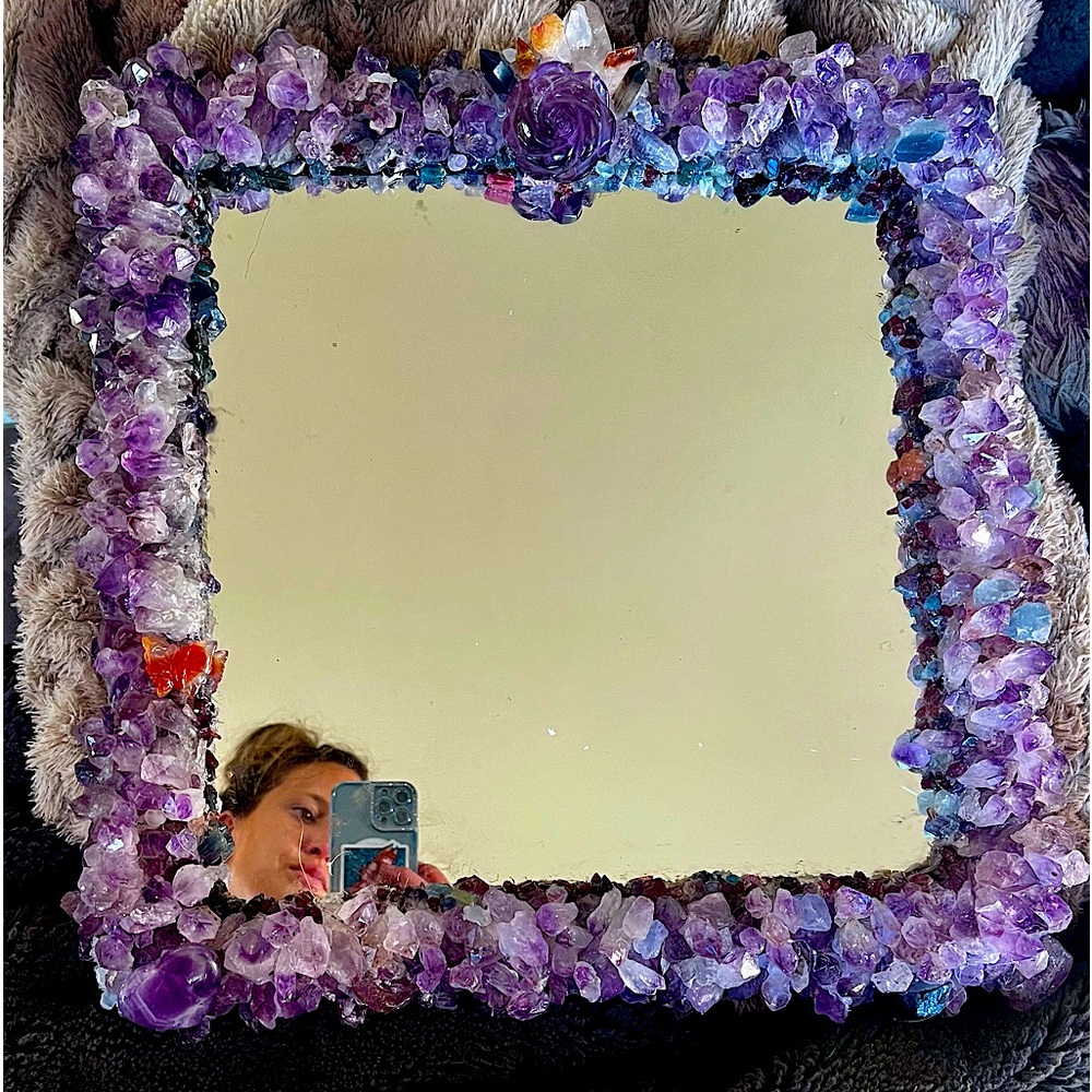 Gem Encrusted wall Hanging Mirror size 20x20